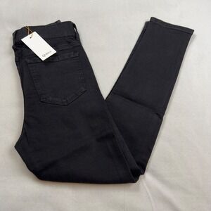 Quince Nina Pull-On Stretch Skinny Jeans Raven Black Size Medium NWT LB76728
